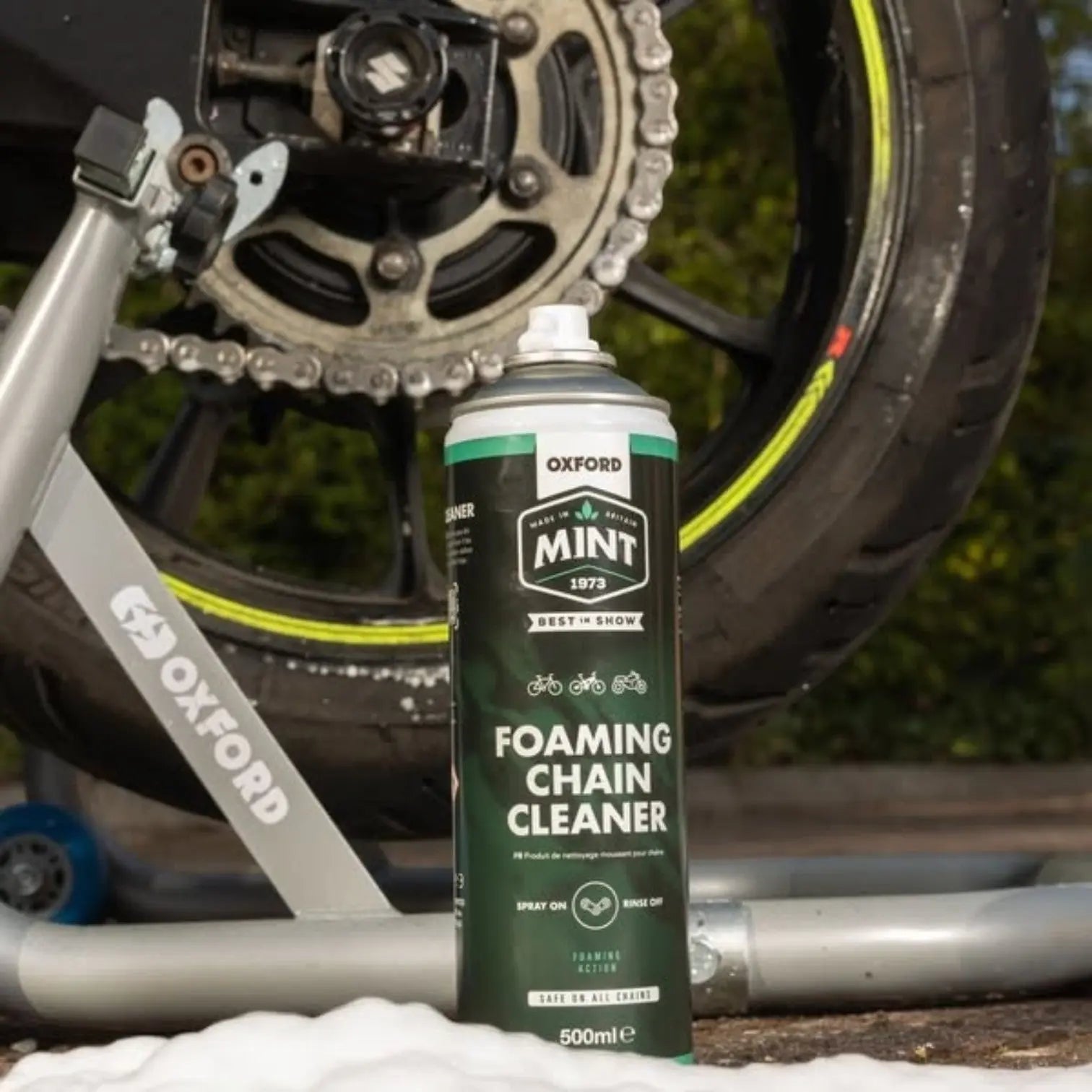 Get-Your-Chain-Minty-Fresh-with-Oxford-s-Foaming-Cleaner-Now-at-Moto-Central - FREE UK Shipping, FREE 365 Day Returns | Moto Central