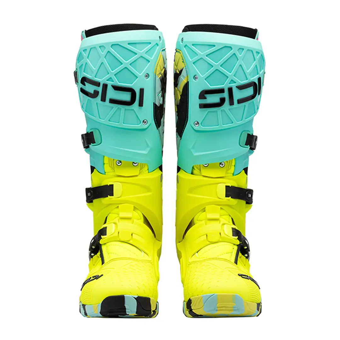Sidi Crossair X CE Boots Mint / Fluo Yellow FREE UK Delivery, FREE 365 Day Returns | Moto Central
