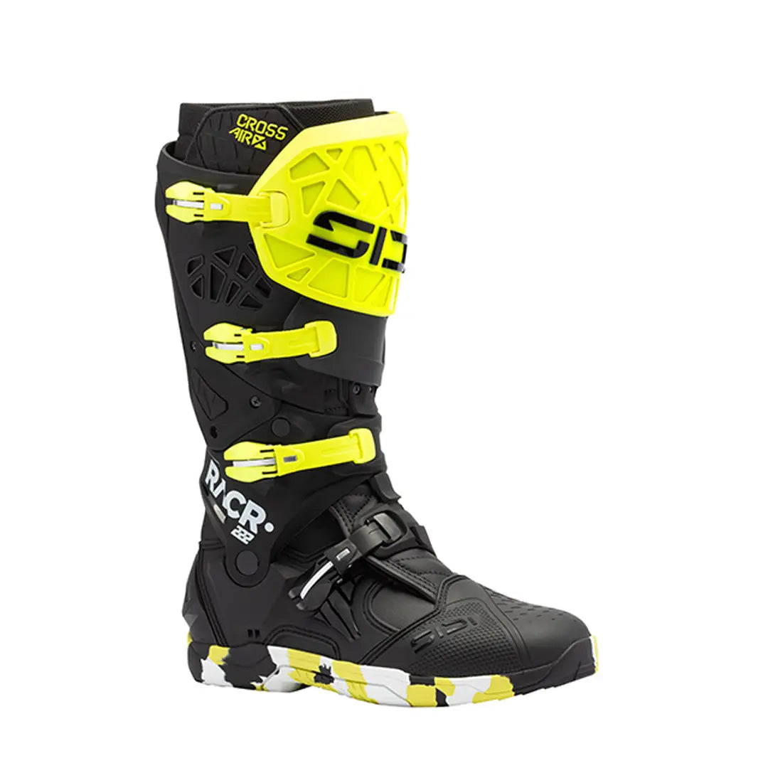 Sidi Crossair X CE Boots RACR LE Black / Yellow FREE UK Delivery, FREE 365 Day Returns | Moto Central