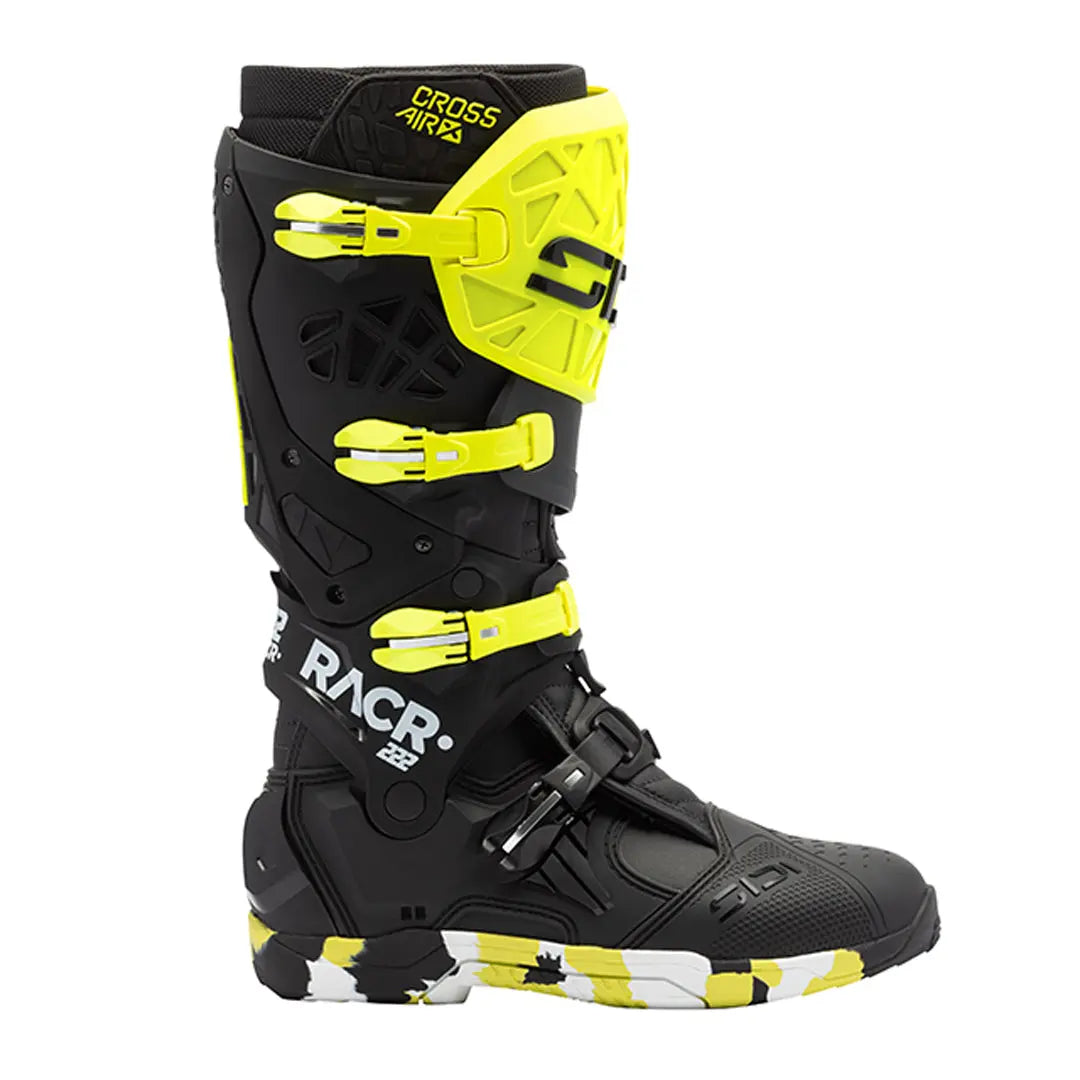 Sidi Crossair X CE Boots RACR LE Black / Yellow FREE UK Delivery, FREE 365 Day Returns | Moto Central