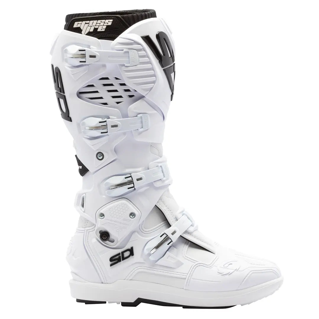 Sidi Crossfire 3 SRS CE Boots White / Black FREE UK Delivery, FREE 365 Day Returns | Moto Central