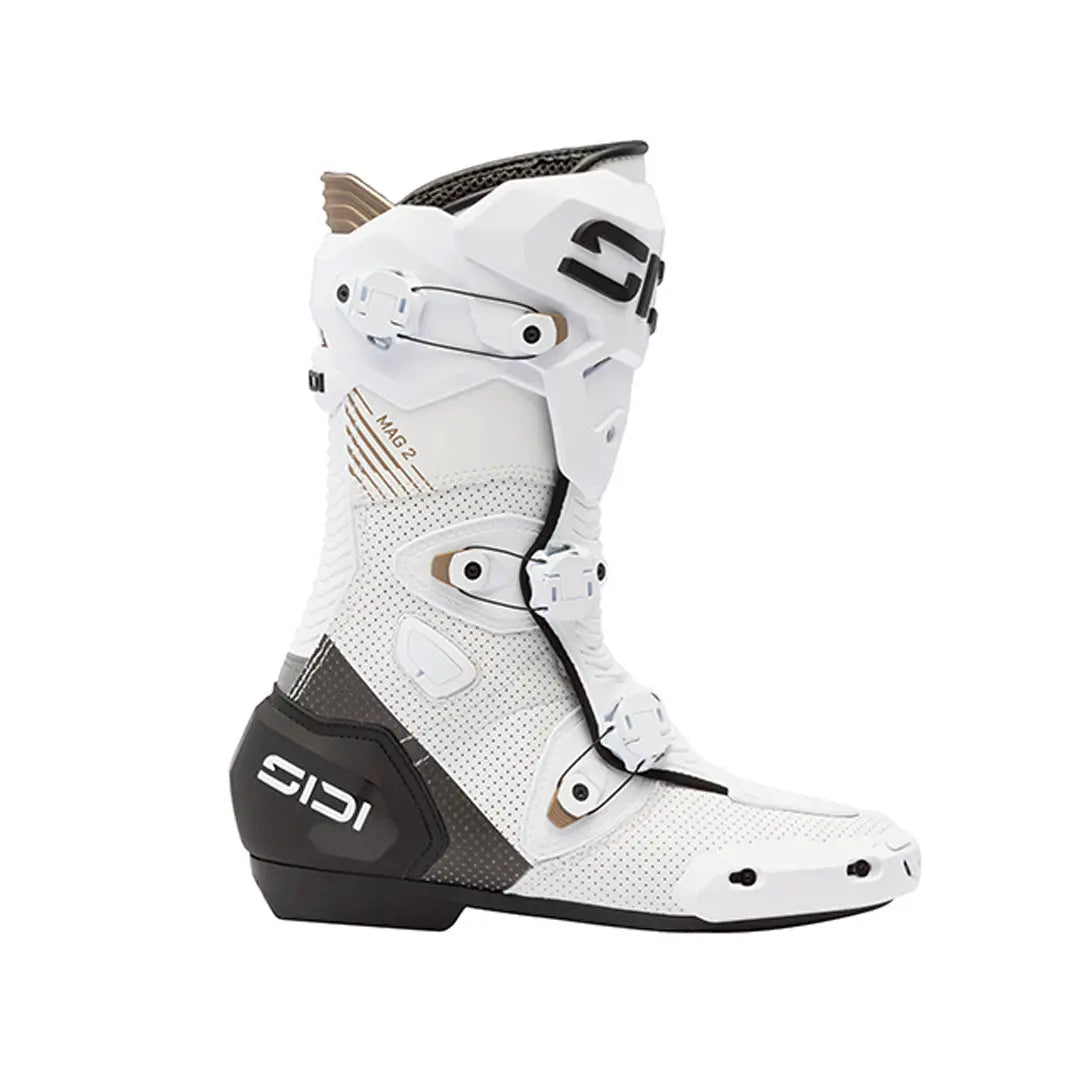 Sidi Mag 2 Air CE Boots White / Black FREE UK Delivery, FREE 365 Day Returns | Moto Central