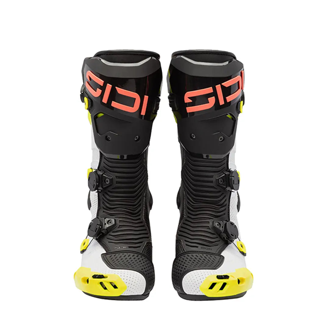 Sidi Mag 2 Air CE Boots Fluo Yellow / Fluo Coral FREE UK Delivery, FREE 365 Day Returns | Moto Central