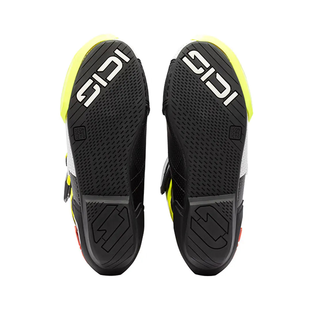 Sidi Mag 2 Air CE Boots Fluo Yellow / Fluo Coral FREE UK Delivery, FREE 365 Day Returns | Moto Central