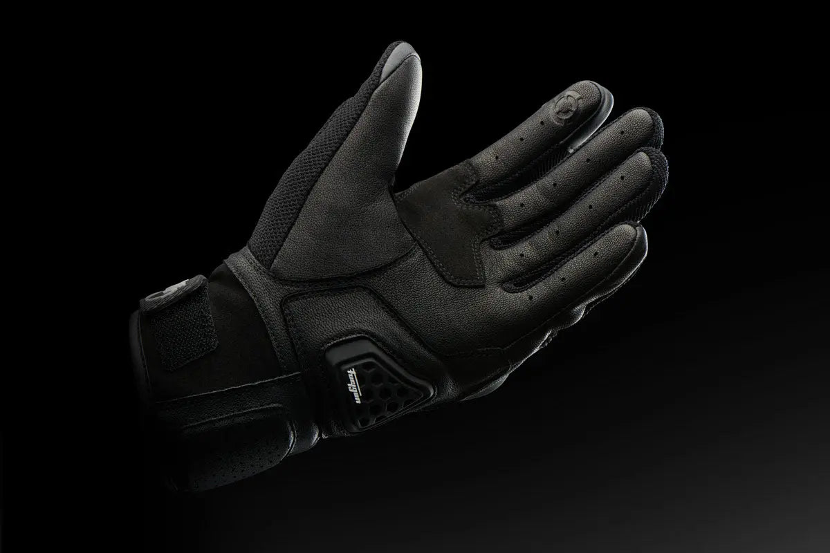 Furygan Volt Evo Leather & Textile Gloves Black / White - FREE UK Shipping, FREE 365 Day Returns | Moto Central