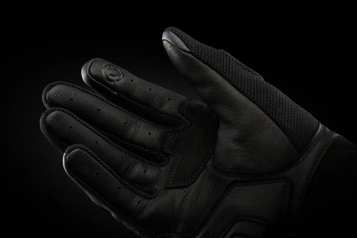 Furygan Volt Evo Leather & Textile Gloves Black / White - FREE UK Shipping, FREE 365 Day Returns | Moto Central