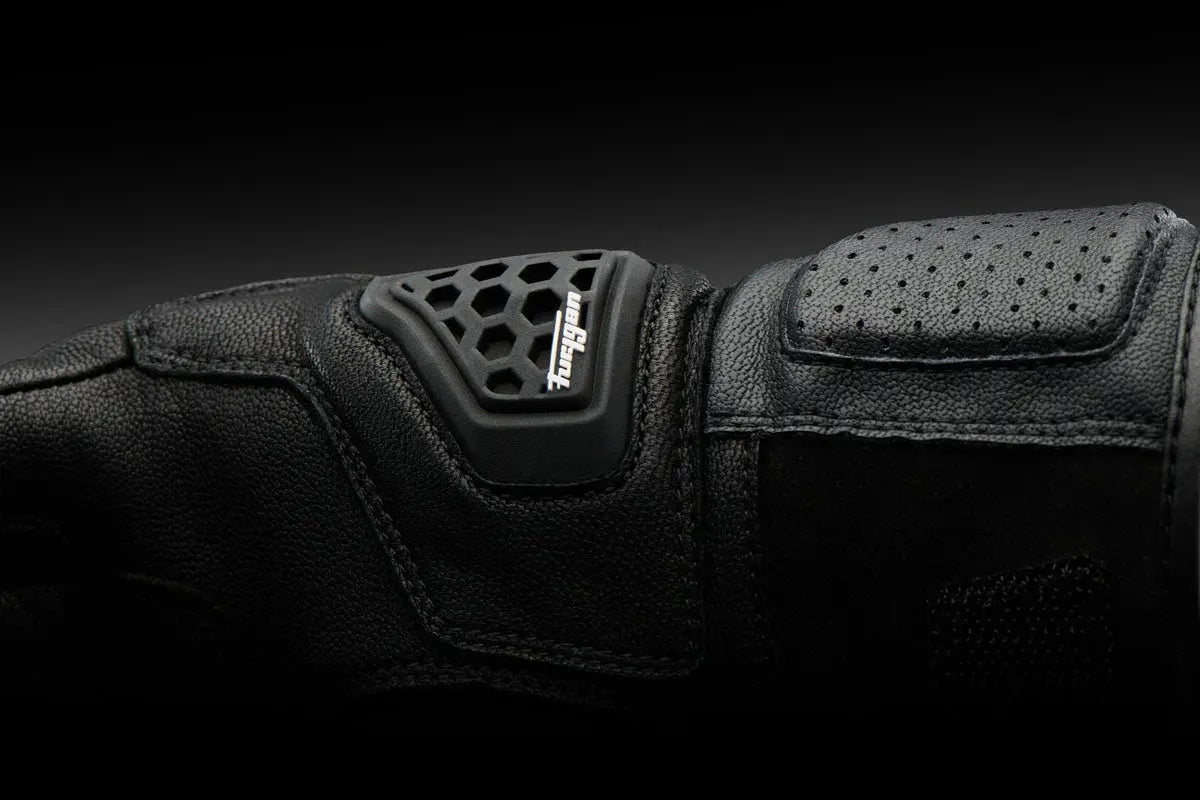 Furygan Volt Evo Leather & Textile Gloves Black / White - FREE UK Shipping, FREE 365 Day Returns | Moto Central