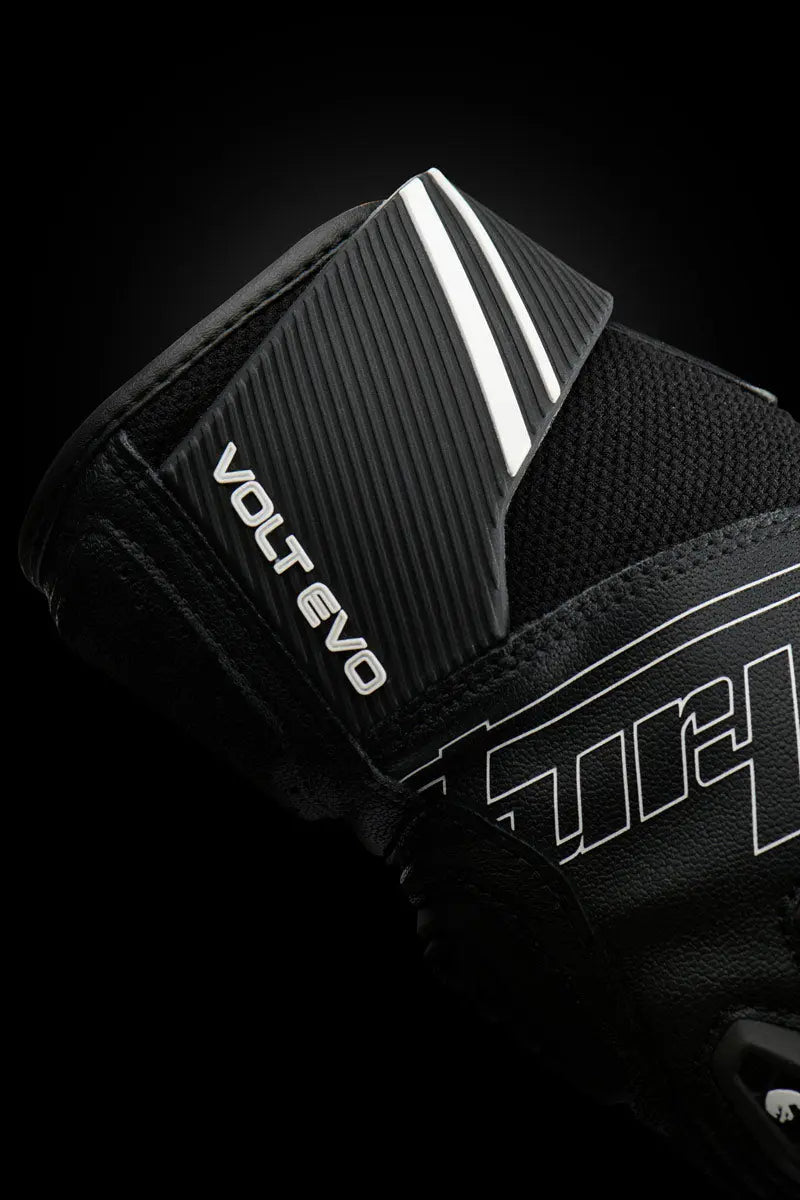 Furygan Volt Evo Leather & Textile Gloves Black / White - FREE UK Shipping, FREE 365 Day Returns | Moto Central