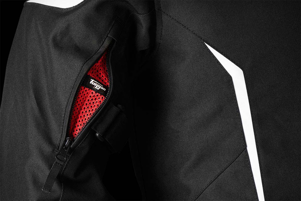 Furygan Yori Textile Jacket Black / White / White FREE UK Delivery, FREE 365 Day Returns | Moto Central