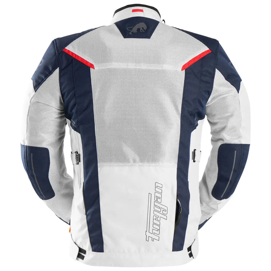 Furygan Brooks Vented+ Textile Jacket Blue / Pearl / Red FREE UK Delivery, FREE 365 Day Returns | Moto Central