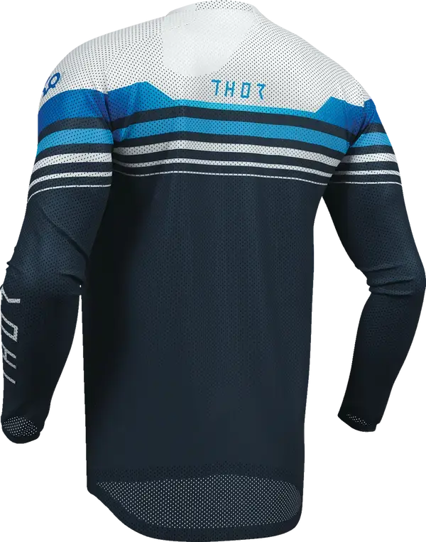 Thor Launchmode Air Raptor Jersey Grey / Midnight Blue / White - FREE UK Shipping, FREE 365 Day Returns | Moto Central