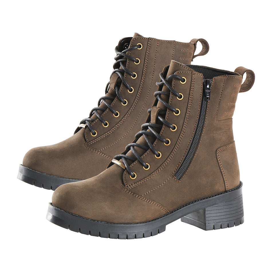 Furygan Janis Ladies D3O Short Boots Brown FREE UK Delivery, FREE 365 Day Returns | Moto Central