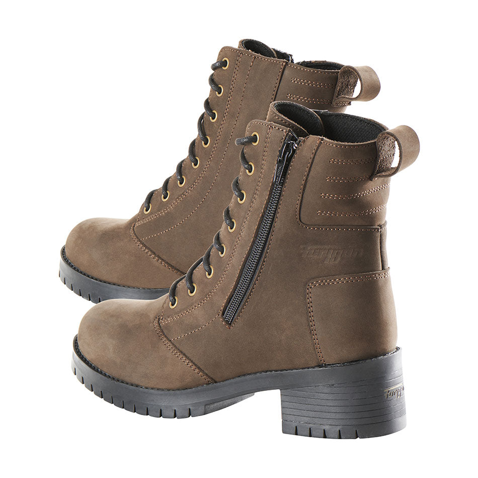 Furygan Janis Ladies D3O Short Boots Brown FREE UK Delivery, FREE 365 Day Returns | Moto Central