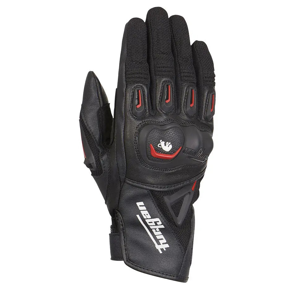 Furygan Volt Leather & Textile Gloves Black / Red FREE UK Delivery, FREE 365 Day Returns | Moto Central