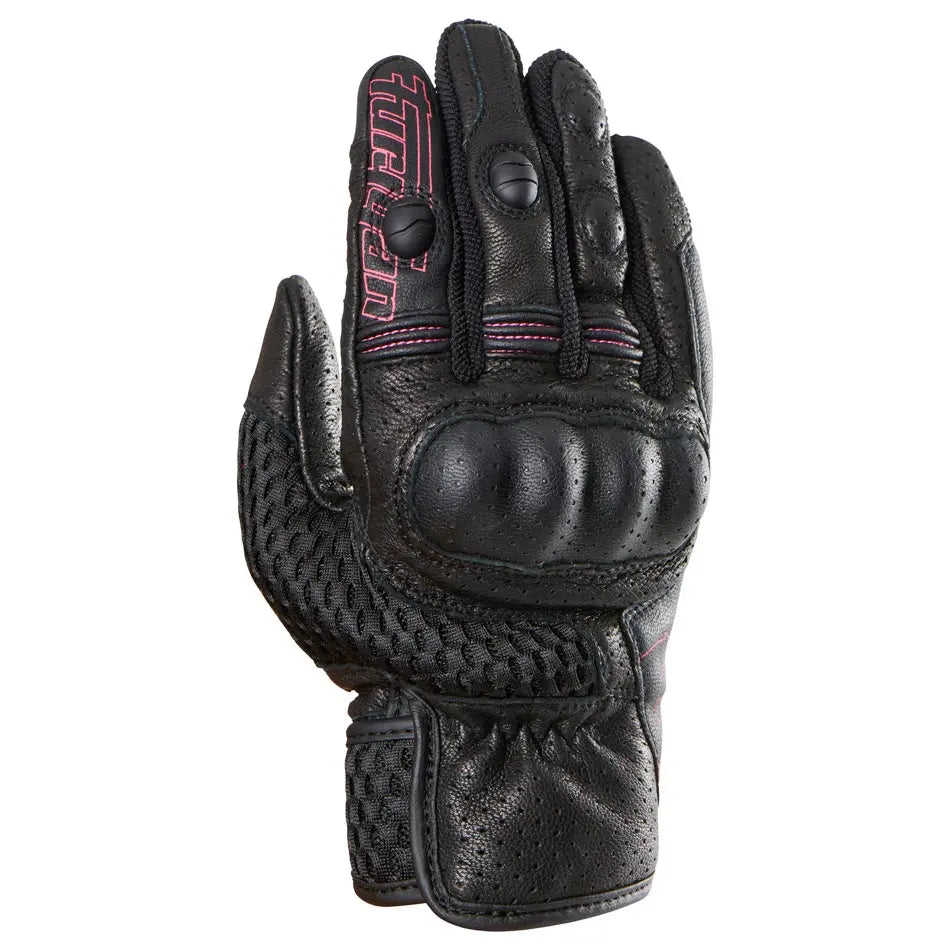 Furygan TD Air Ladies Leather Gloves Black / White / Pink FREE UK Delivery, FREE 365 Day Returns | Moto Central