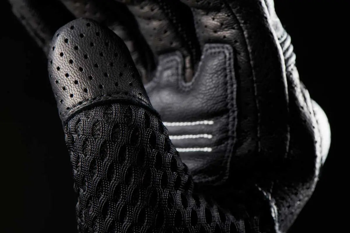 Furygan TD Air Ladies Leather Gloves Black / White FREE UK Delivery, FREE 365 Day Returns | Moto Central