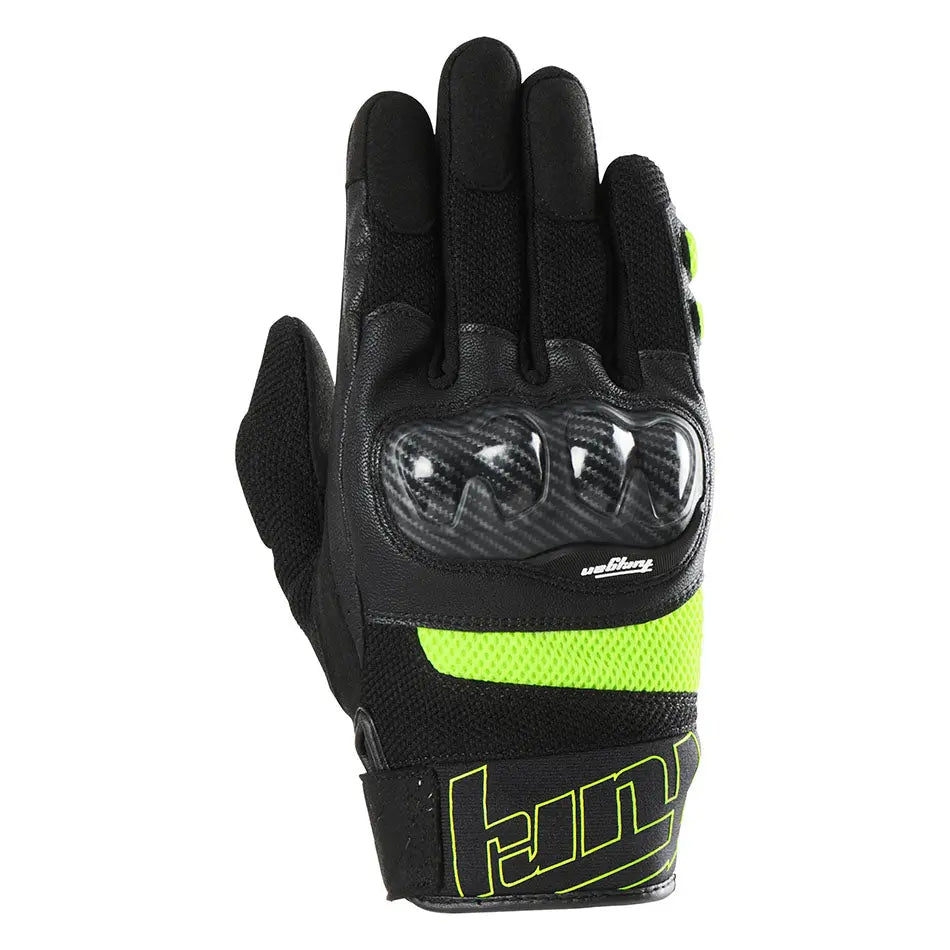 Furygan Galax Evo Textile Gloves Black / Fluo Yellow FREE UK Delivery, FREE 365 Day Returns | Moto Central