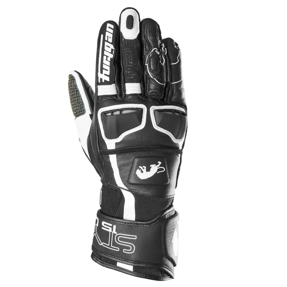 Furygan STYG15 Ladies Leather Gloves Black / White FREE UK Delivery, FREE 365 Day Returns | Moto Central