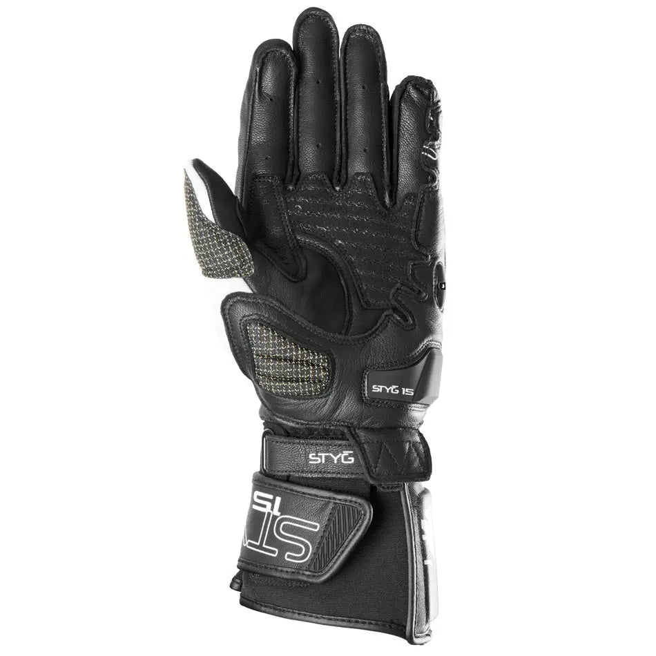 Furygan STYG15 Ladies Leather Gloves Black / White FREE UK Delivery, FREE 365 Day Returns | Moto Central