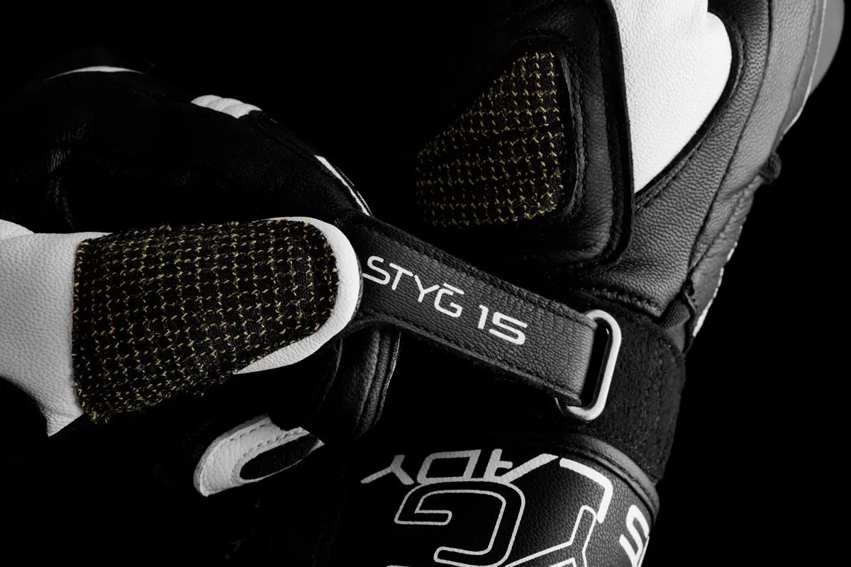 Furygan STYG15 Ladies Leather Gloves Black / White FREE UK Delivery, FREE 365 Day Returns | Moto Central