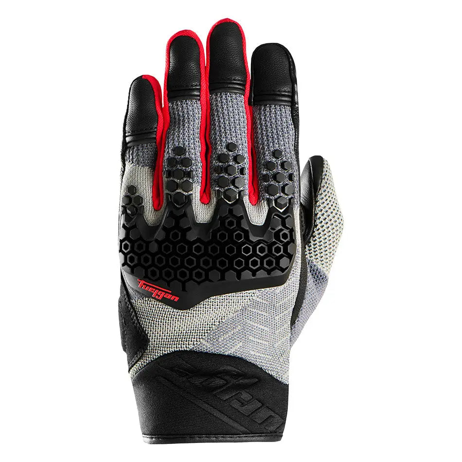 Furygan Jack Textile Gloves Black / Grey / Red FREE UK Delivery, FREE 365 Day Returns | Moto Central