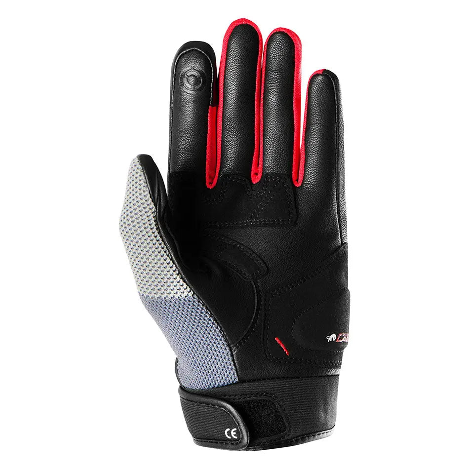Furygan Jack Textile Gloves Black / Grey / Red FREE UK Delivery, FREE 365 Day Returns | Moto Central