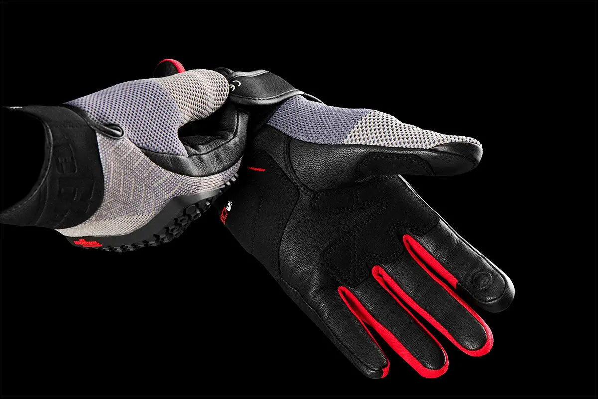 Furygan Jack Textile Gloves Black / Grey / Red FREE UK Delivery, FREE 365 Day Returns | Moto Central