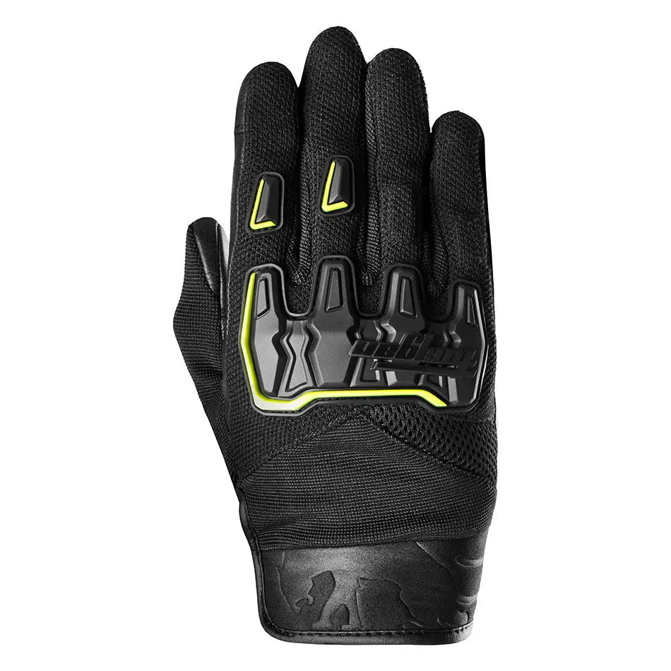 Furygan Shade Textile Gloves Black / Fluo Yellow FREE UK Delivery, FREE 365 Day Returns | Moto Central