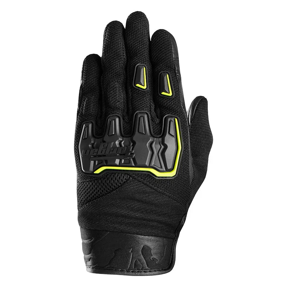 Furygan Shade Textile Gloves Black / Fluo Yellow FREE UK Delivery, FREE 365 Day Returns | Moto Central