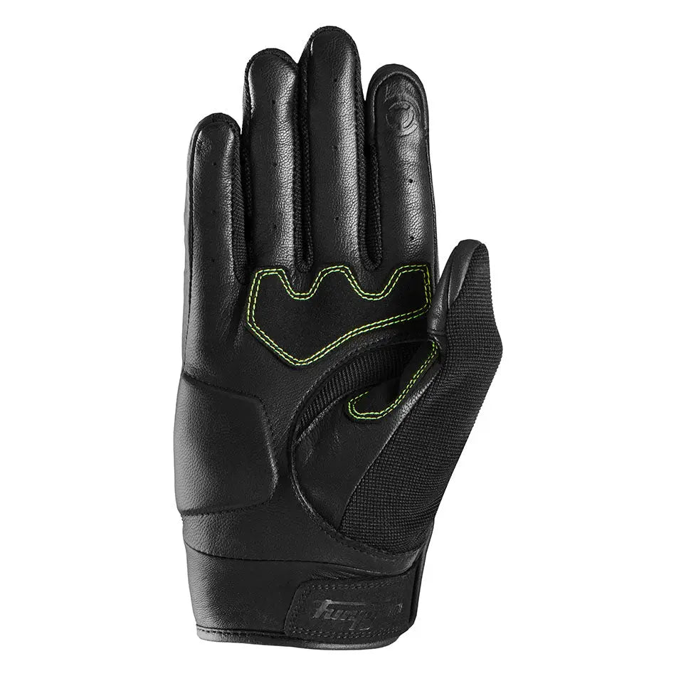 Furygan Shade Textile Gloves Black / Fluo Yellow FREE UK Delivery, FREE 365 Day Returns | Moto Central