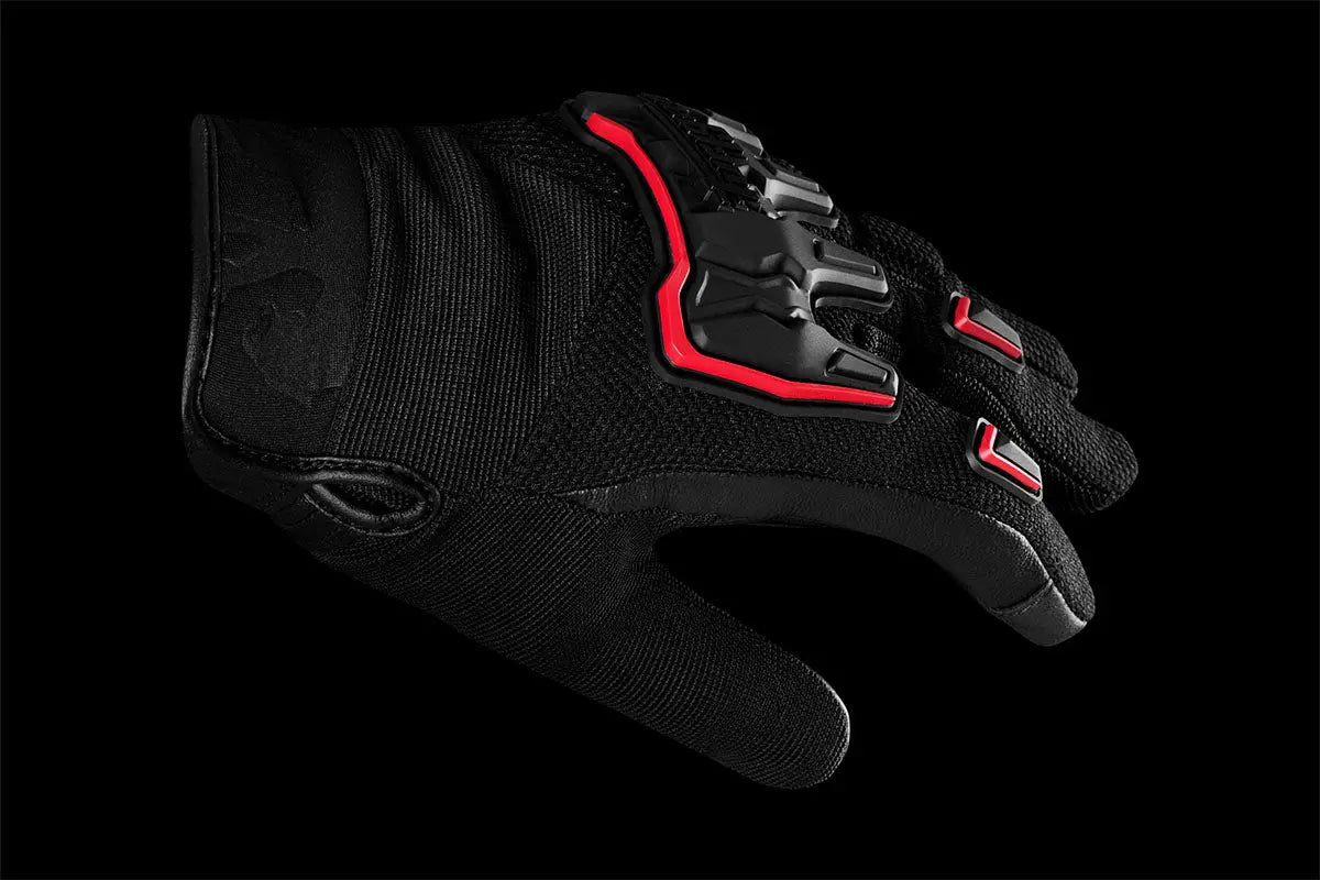 Furygan Shade Textile Gloves Black / Red FREE UK Delivery, FREE 365 Day Returns | Moto Central