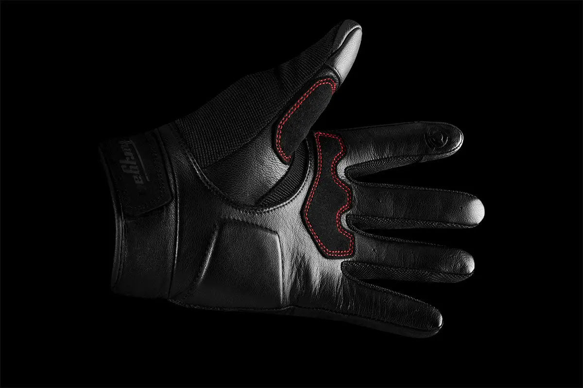 Furygan Shade Textile Gloves Black / Red FREE UK Delivery, FREE 365 Day Returns | Moto Central