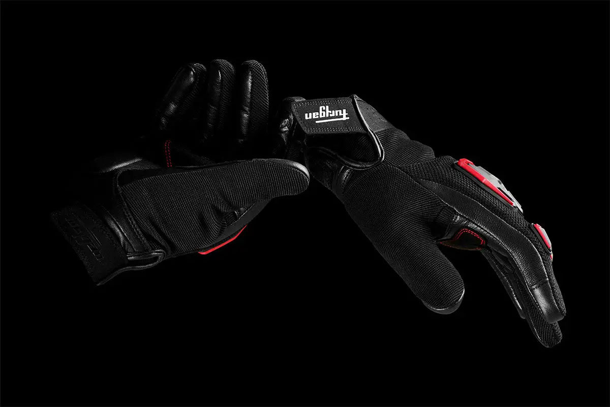 Furygan Shade Textile Gloves Black / Red FREE UK Delivery, FREE 365 Day Returns | Moto Central