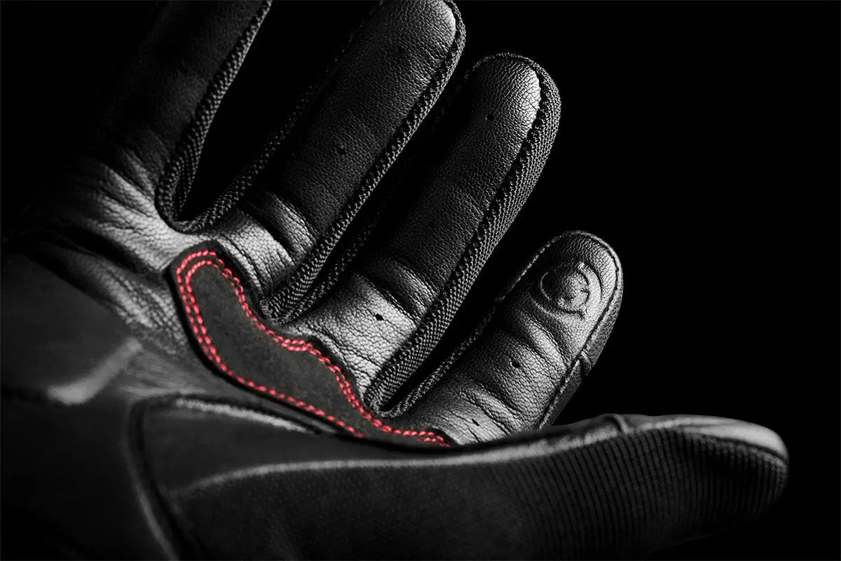 Furygan Shade Textile Gloves Black / Red FREE UK Delivery, FREE 365 Day Returns | Moto Central