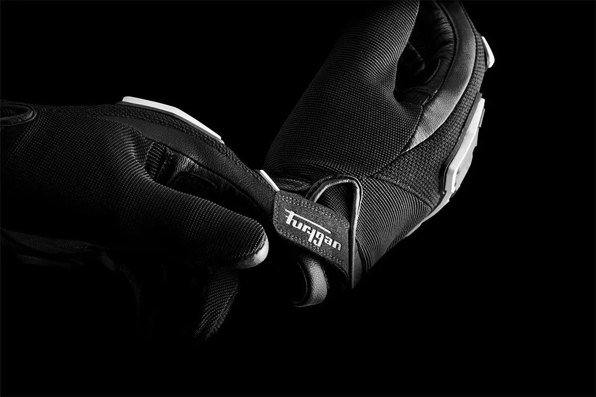 Furygan Shade Textile Gloves Black / White FREE UK Delivery, FREE 365 Day Returns | Moto Central