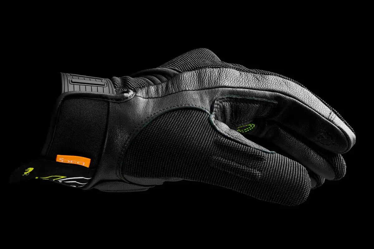 Furygan Jet Neon D3O Textile Gloves Black / White / Fluo Yellow FREE UK Delivery, FREE 365 Day Returns | Moto Central