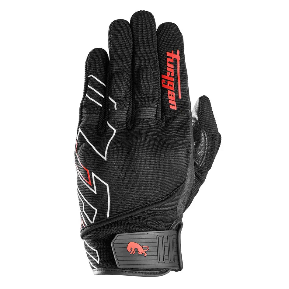 Furygan Jet Neon D3O Textile Gloves Black / White / Red FREE UK Delivery, FREE 365 Day Returns | Moto Central