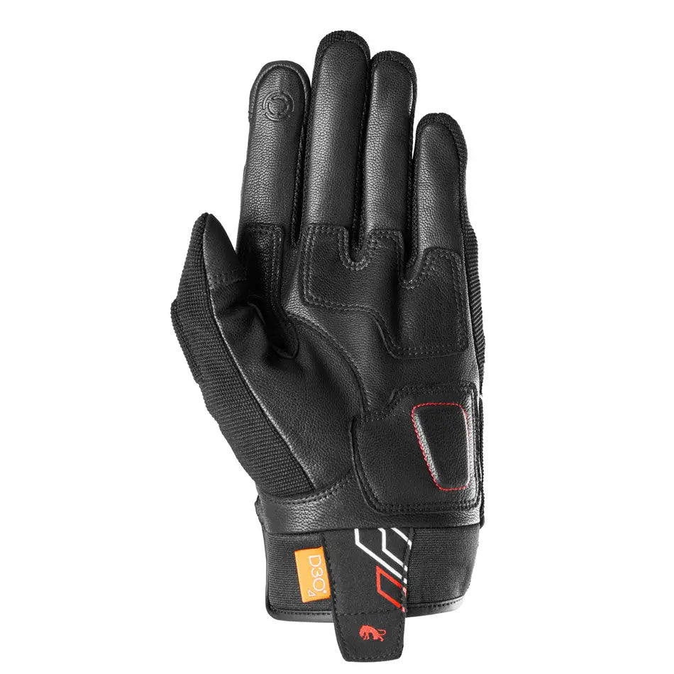 Furygan Jet Neon D3O Textile Gloves Black / White / Red FREE UK Delivery, FREE 365 Day Returns | Moto Central
