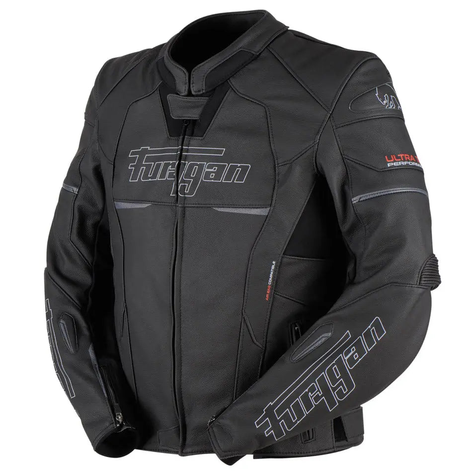 Furygan Nitros Leather Jacket Black / White FREE UK Delivery, FREE 365 Day Returns | Moto Central