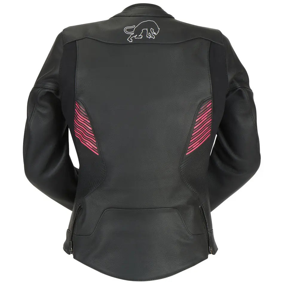 Furygan Alba Ladies Leather Jacket Black / Pink FREE UK Delivery, FREE 365 Day Returns | Moto Central