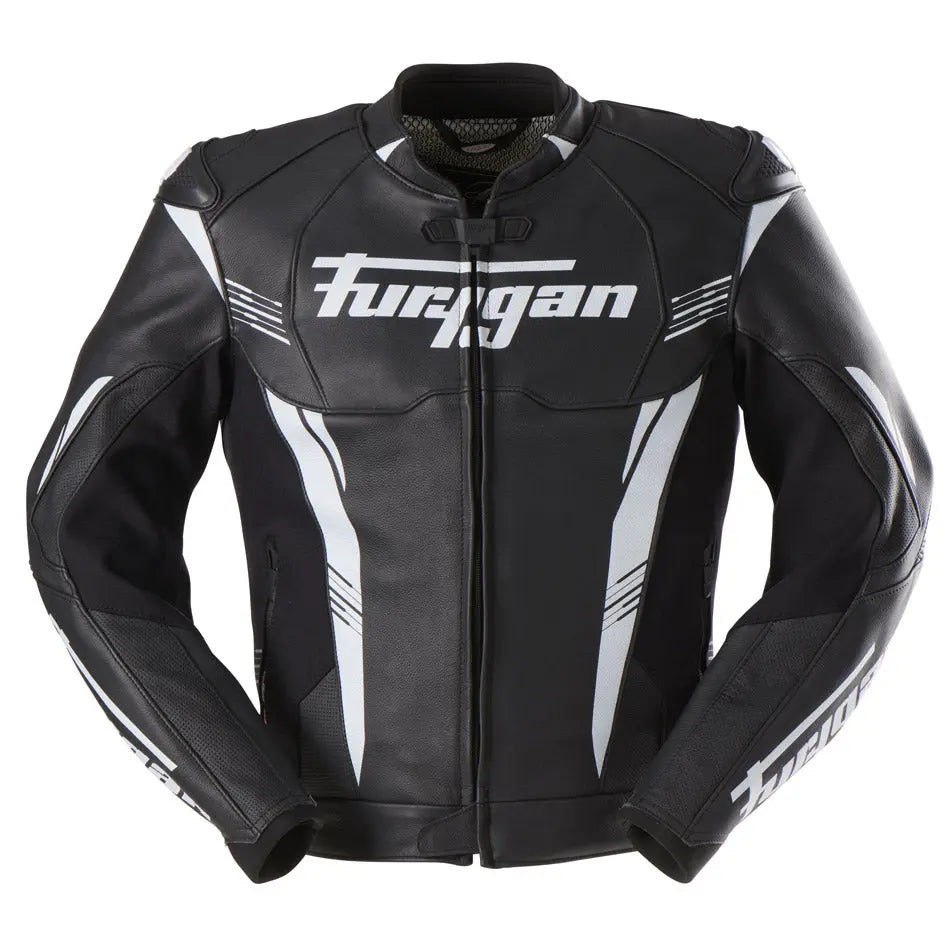 Furygan Pro One Leather Jacket Black / White FREE UK Delivery, FREE 365 Day Returns | Moto Central