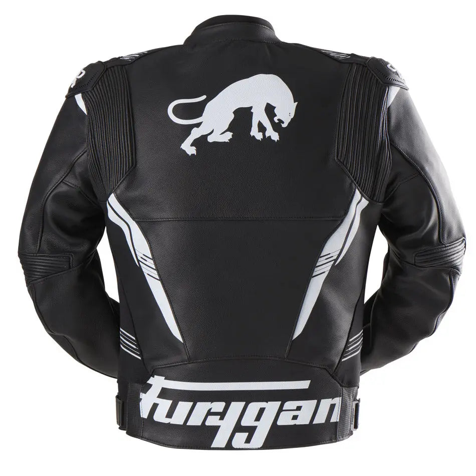 Furygan Pro One Leather Jacket Black / White FREE UK Delivery, FREE 365 Day Returns | Moto Central