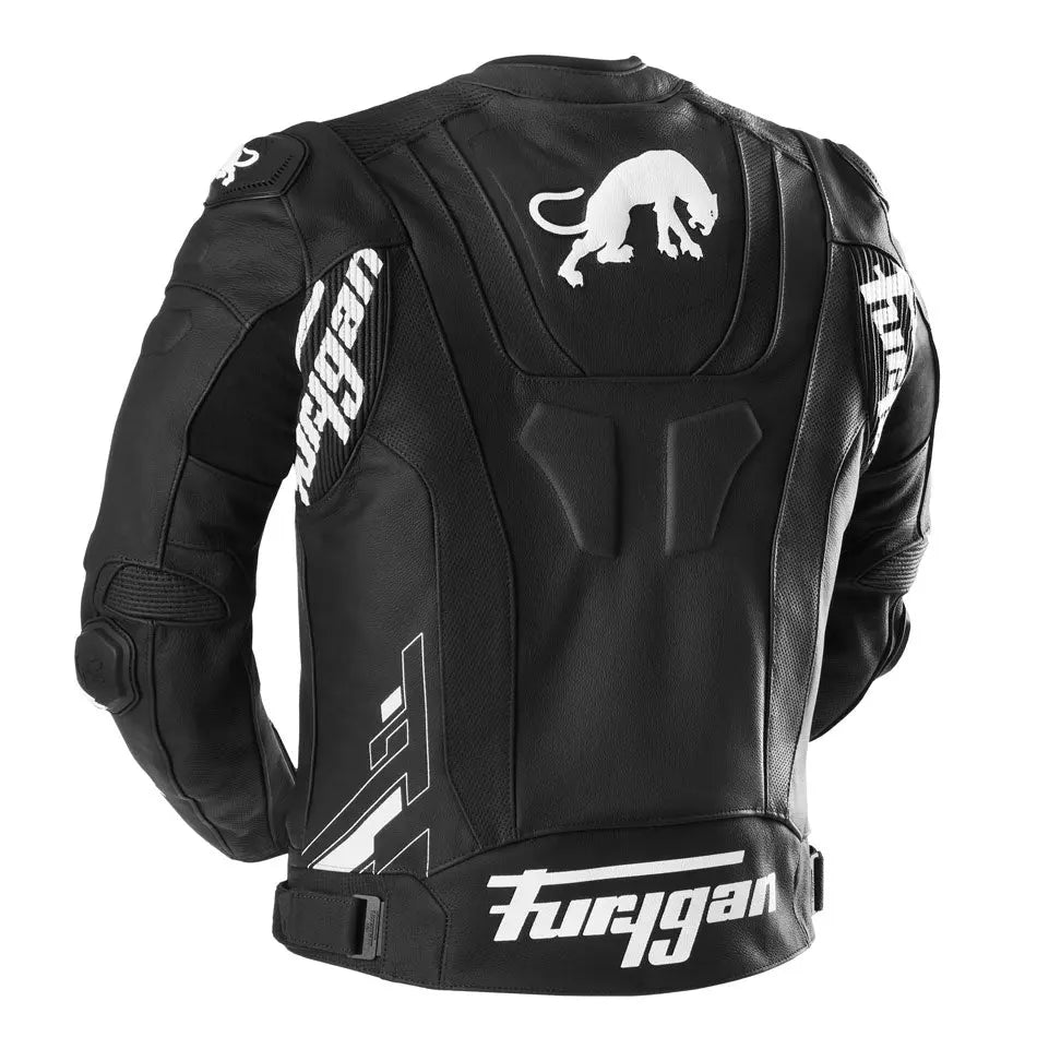 Furygan Raptor Evo 3 Leather Jacket Black / White / White FREE UK Delivery, FREE 365 Day Returns | Moto Central