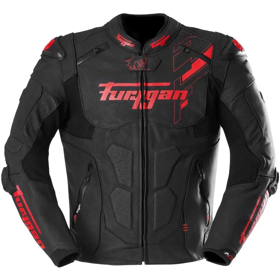 Furygan Raptor Evo 3 Leather Jacket Black / Red / Red FREE UK Delivery, FREE 365 Day Returns | Moto Central