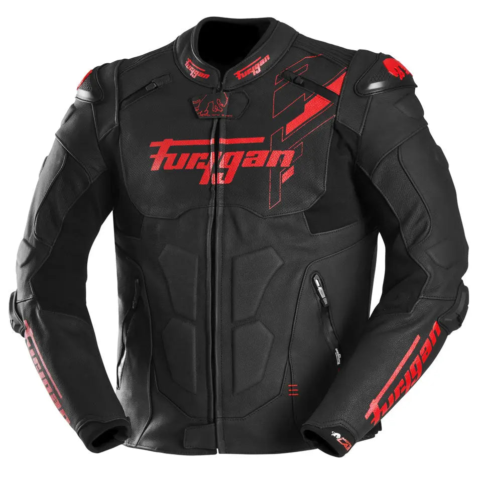 Furygan Raptor Evo 3 Leather Jacket Black / Red / Red FREE UK Delivery, FREE 365 Day Returns | Moto Central