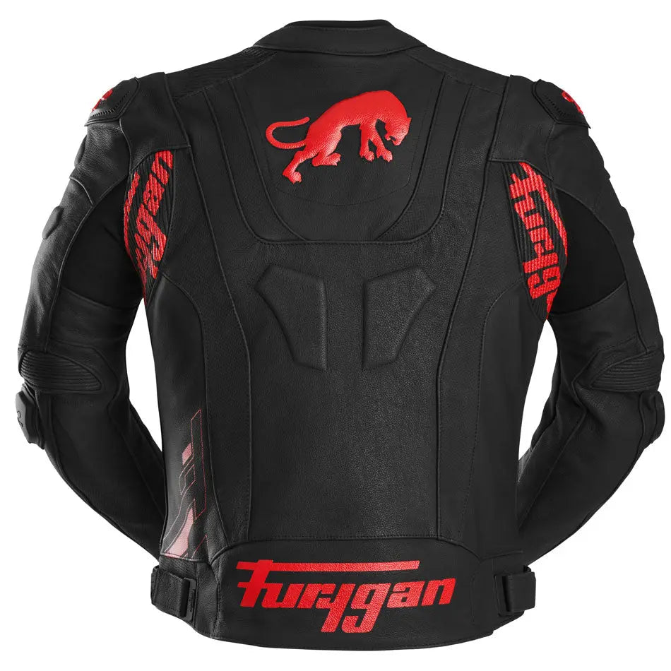 Furygan Raptor Evo 3 Leather Jacket Black / Red / Red FREE UK Delivery, FREE 365 Day Returns | Moto Central