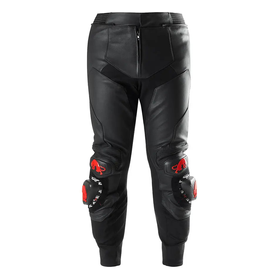 Furygan Drack Leather Trouser Black / Red / Red FREE UK Delivery, FREE 365 Day Returns | Moto Central