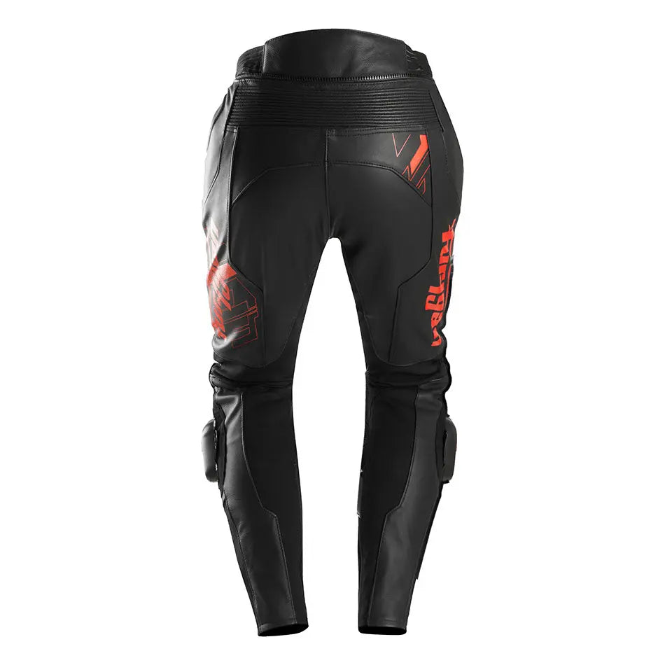 Furygan Drack Leather Trouser Black / Red / Red FREE UK Delivery, FREE 365 Day Returns | Moto Central