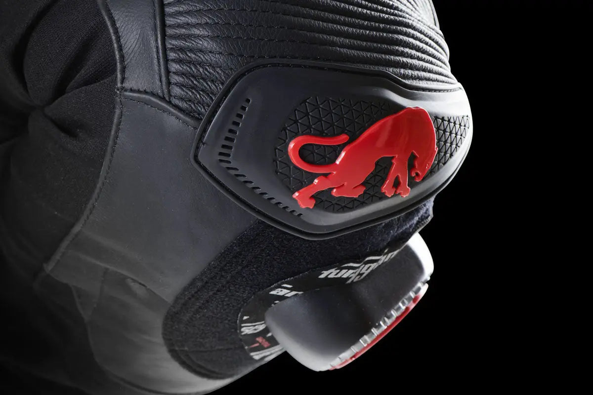 Furygan Drack Leather Trouser Black / Red FREE UK Delivery, FREE 365 Day Returns | Moto Central