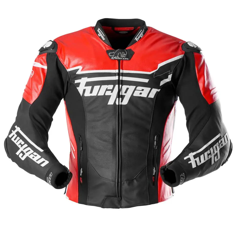 Furygan Sirius Leather Jacket Black / Red / White FREE UK Delivery, FREE 365 Day Returns | Moto Central